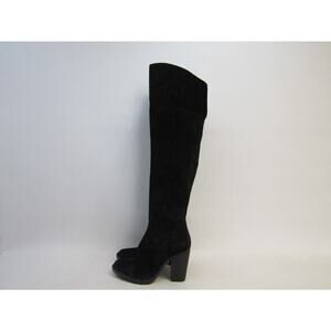 Musse and Cloud Womens Size 6 M Black Suede Leather Zip Over The Knee Boots